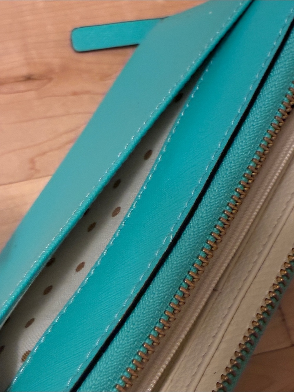 kate spade Teal Zip Around Continental Wallet - Picture 7 of 7